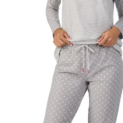 Online Brushed Mini Waffle Thermal Long Sleeve with Jogger Pajama Set Women Sleepwear|Long Sleeves