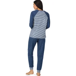 Online Brushed Mini Waffle Thermal Long Sleeve with Jogger Pajama Set Women Sleepwear|Long Sleeves