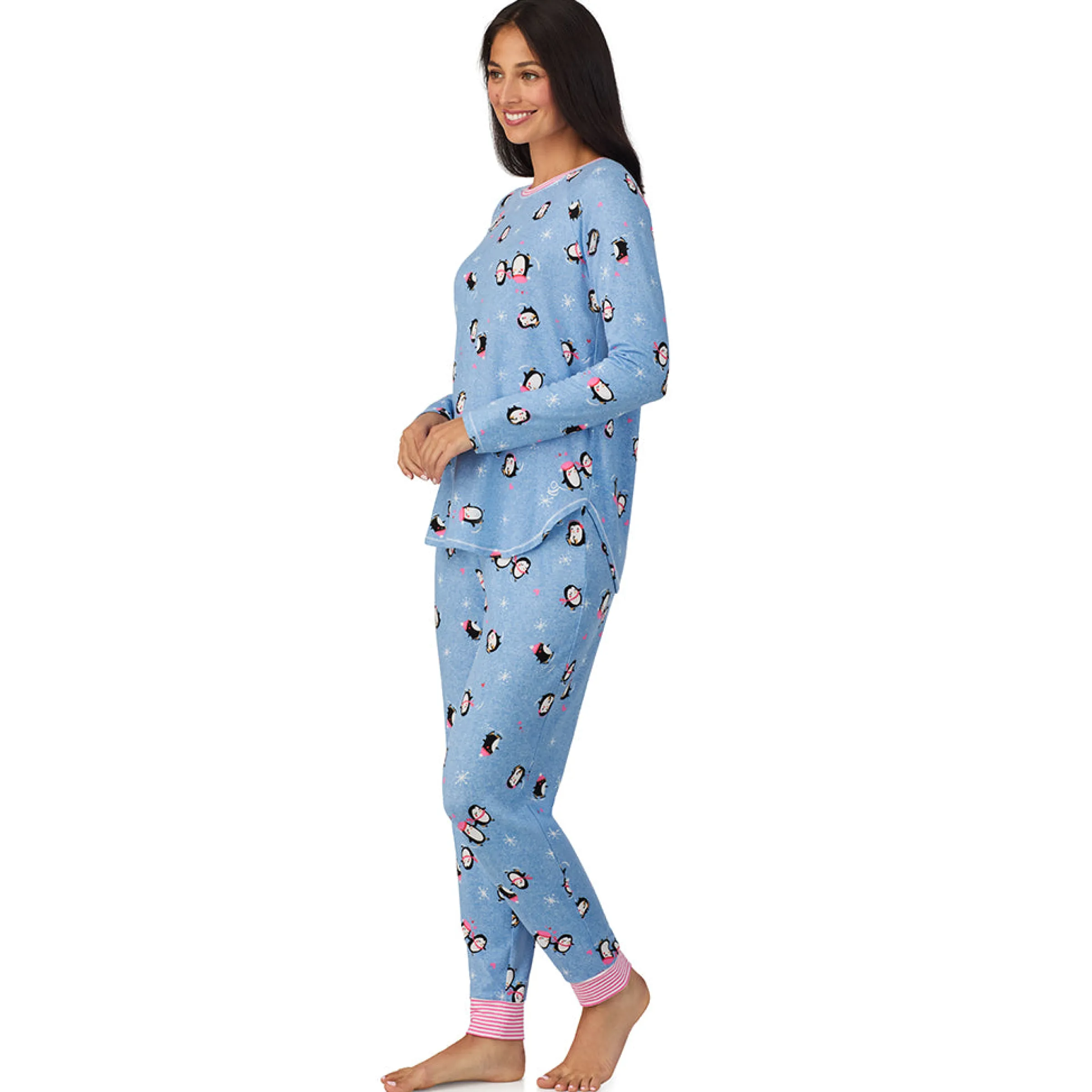 Best Brushed Sweater Knit Long Sleeve Top with Jogger 2-Pc Pajama Set Women Sleepwear|Long Sleeves