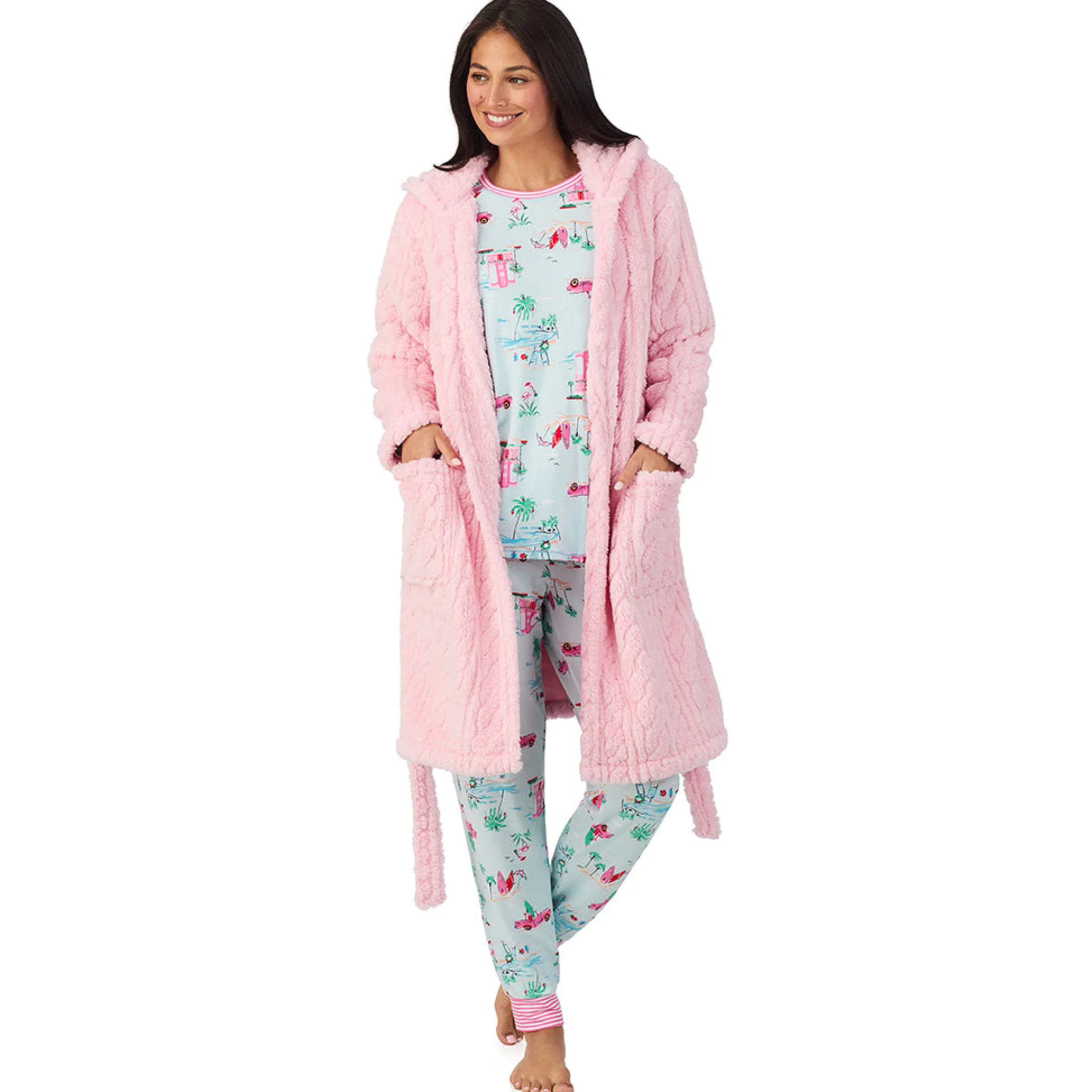 Best Brushed Sweater Knit Long Sleeve Top with Jogger 2-Pc Pajama Set Women Sleepwear|Long Sleeves