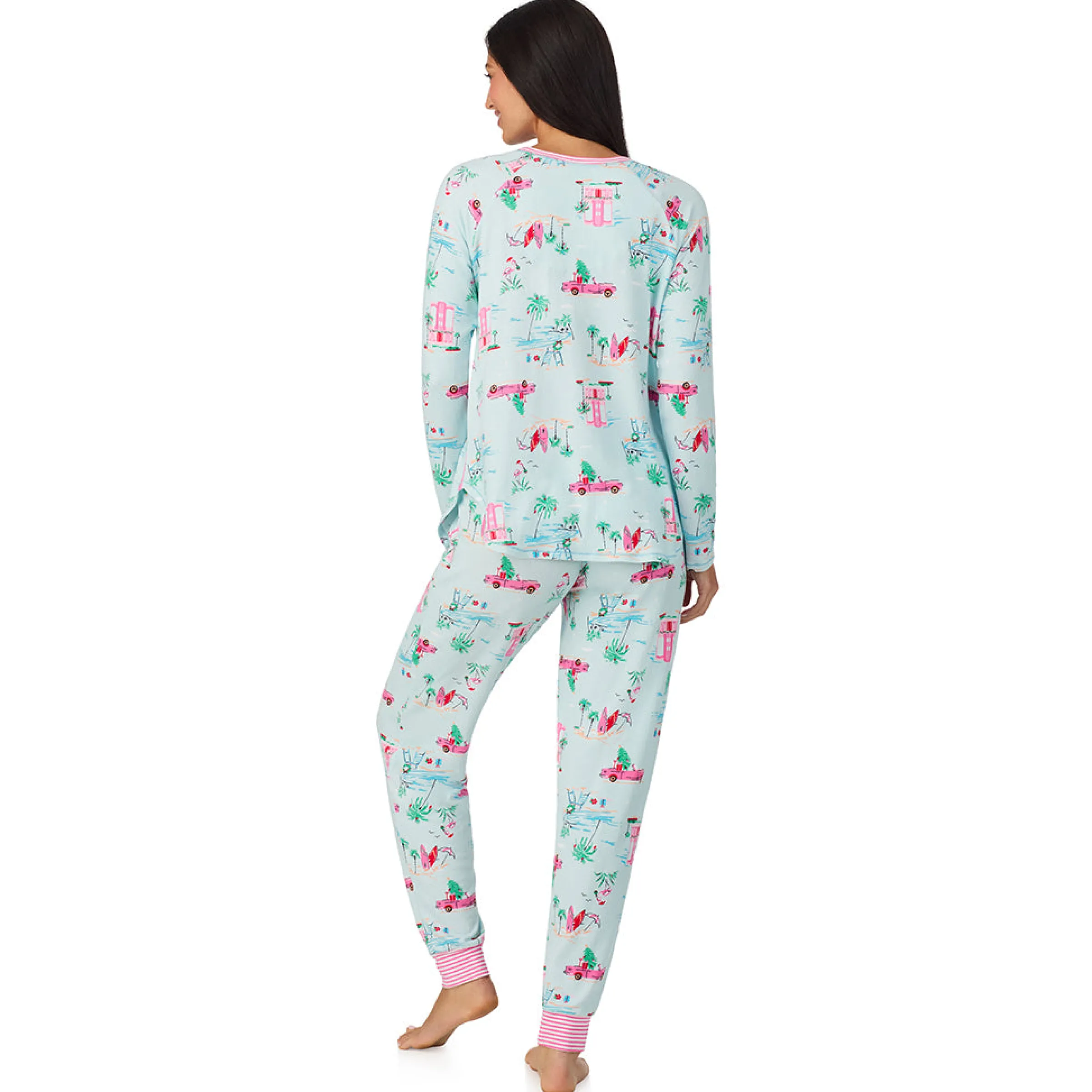 Best Brushed Sweater Knit Long Sleeve Top with Jogger 2-Pc Pajama Set Women Sleepwear|Long Sleeves