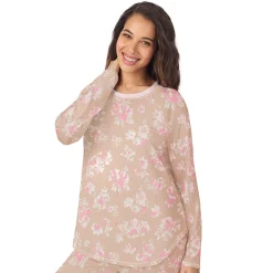 Hot Brushed Sweater Knit Long Sleeve Pajama Set Women Sleepwear|Long Sleeves
