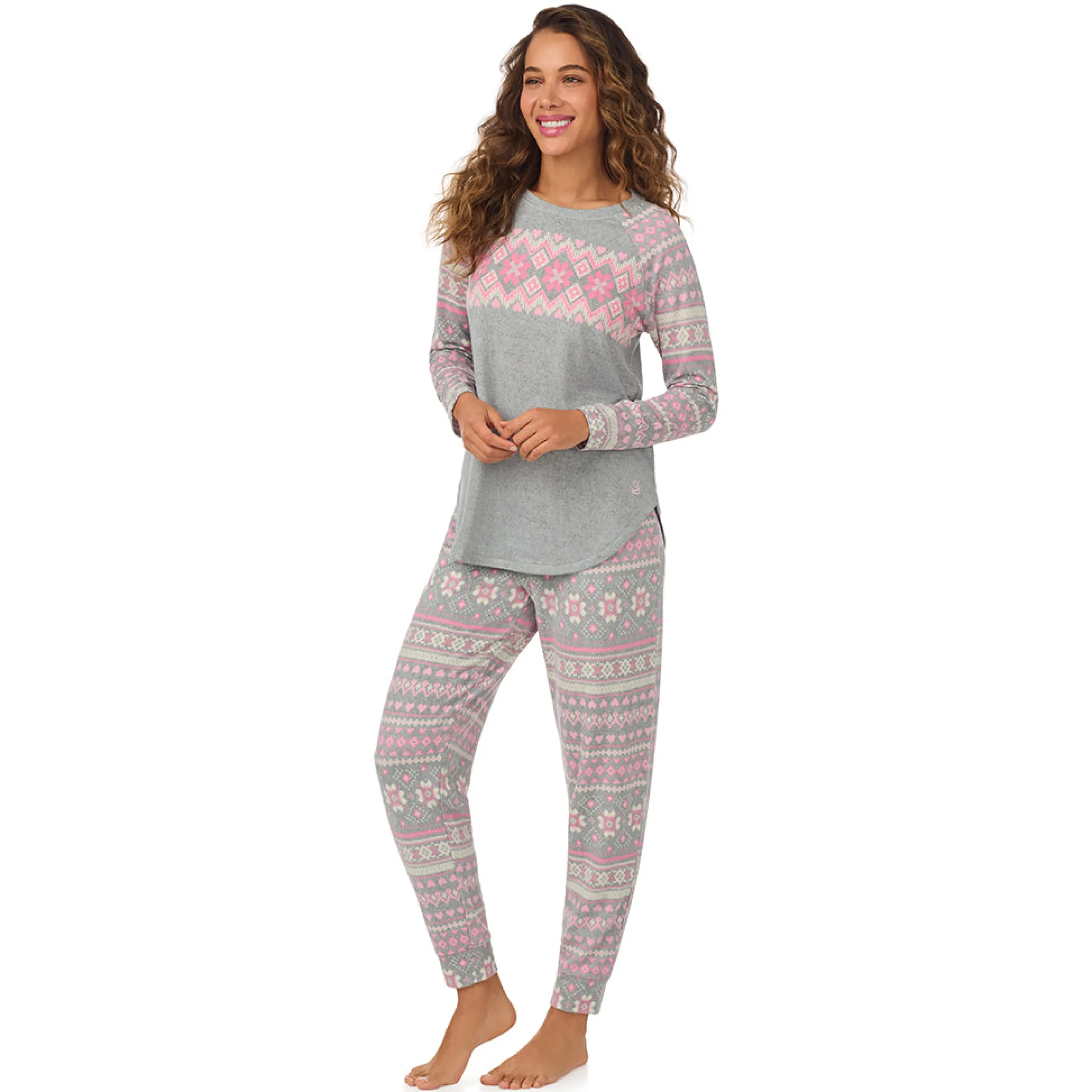 Hot Brushed Sweater Knit Long Sleeve Pajama Set Women Sleepwear|Long Sleeves