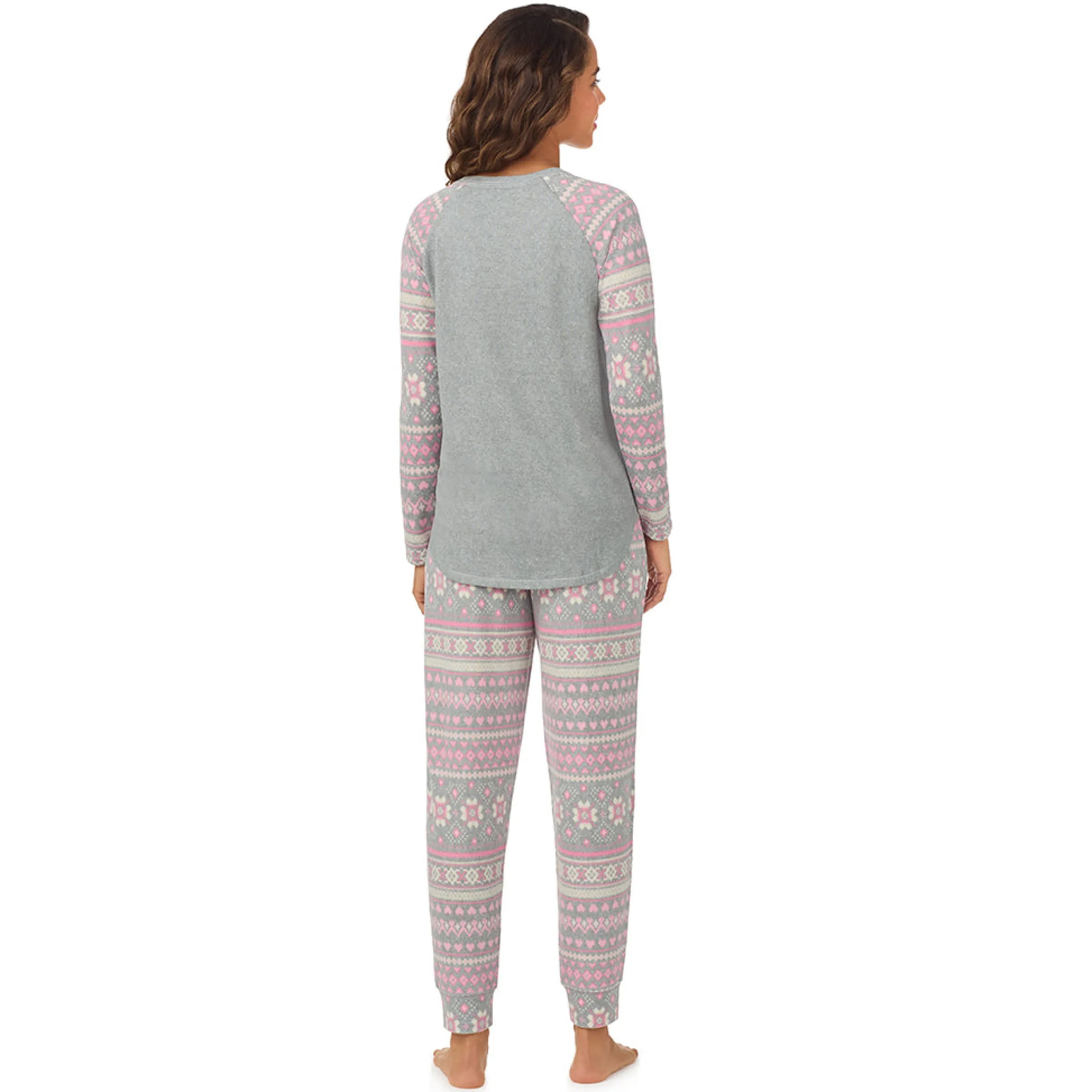 Hot Brushed Sweater Knit Long Sleeve Pajama Set Women Sleepwear|Long Sleeves