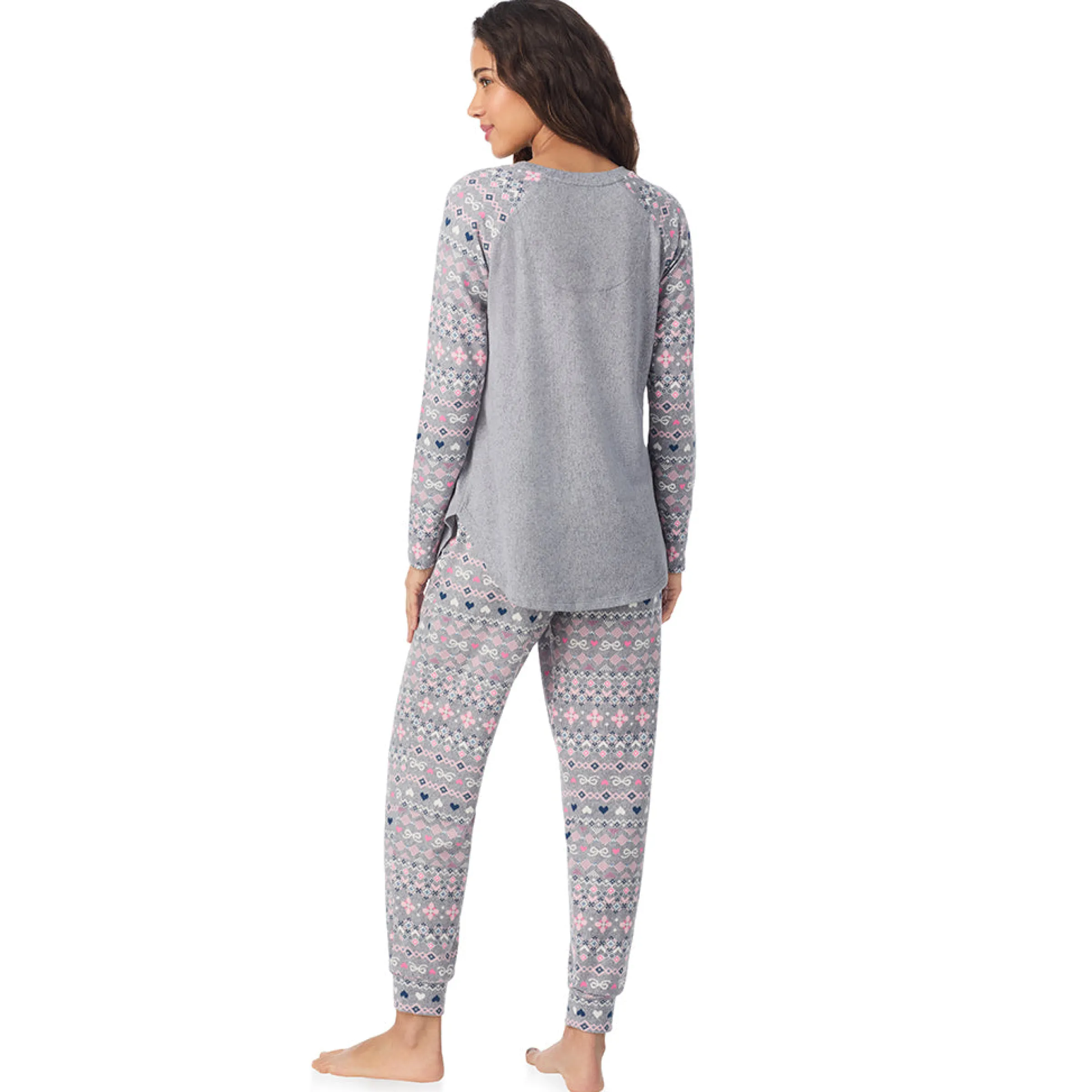 Hot Brushed Sweater Knit Long Sleeve Pajama Set Women Sleepwear|Long Sleeves