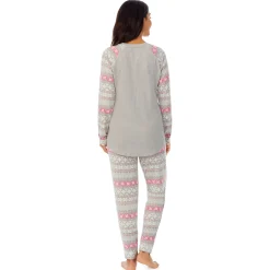 Hot Brushed Sweater Knit Long Sleeve Pajama Set Women Sleepwear|Long Sleeves