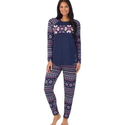 Hot Brushed Sweater Knit Long Sleeve Pajama Set Women Sleepwear|Long Sleeves