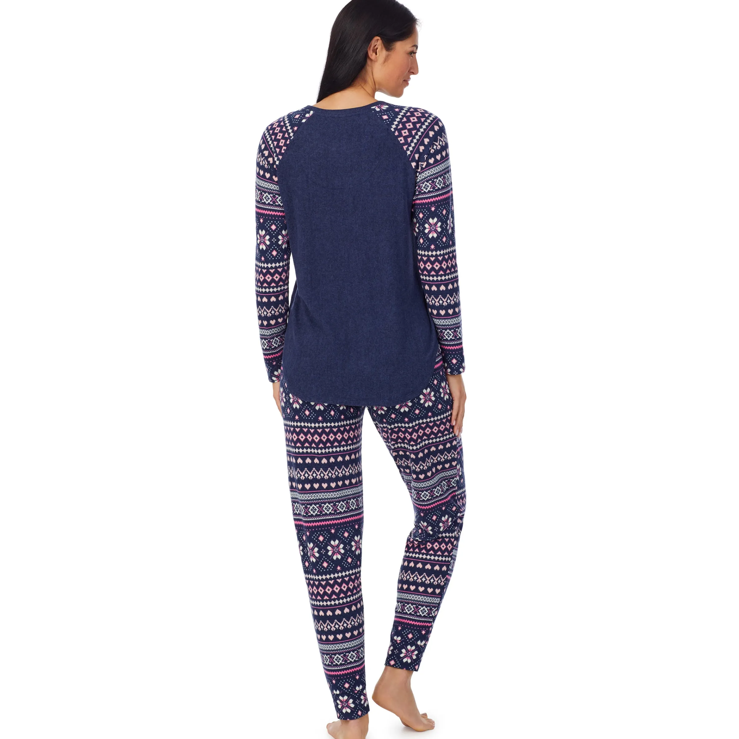 Hot Brushed Sweater Knit Long Sleeve Pajama Set Women Sleepwear|Long Sleeves