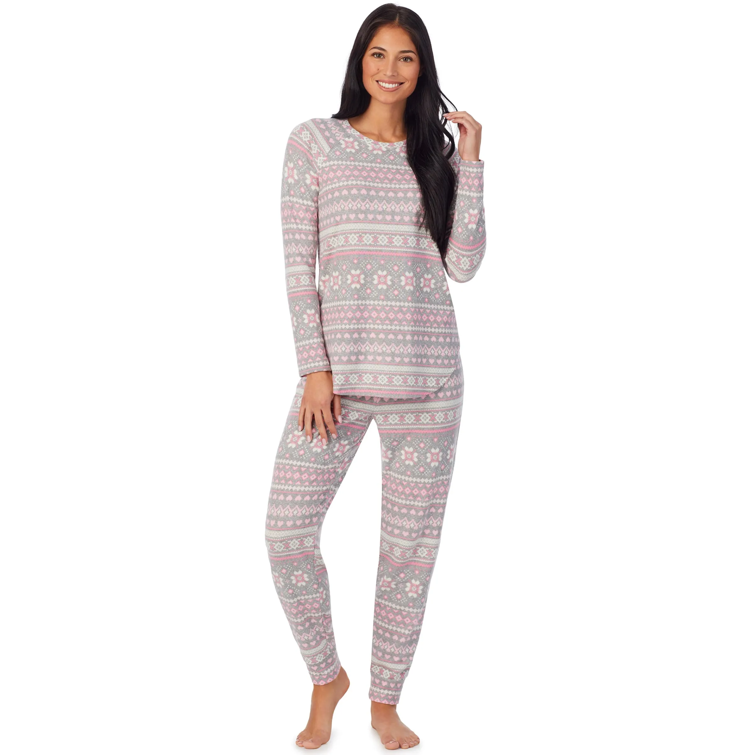 Hot Brushed Sweater Knit Long Sleeve Pajama Set Women Sleepwear|Long Sleeves