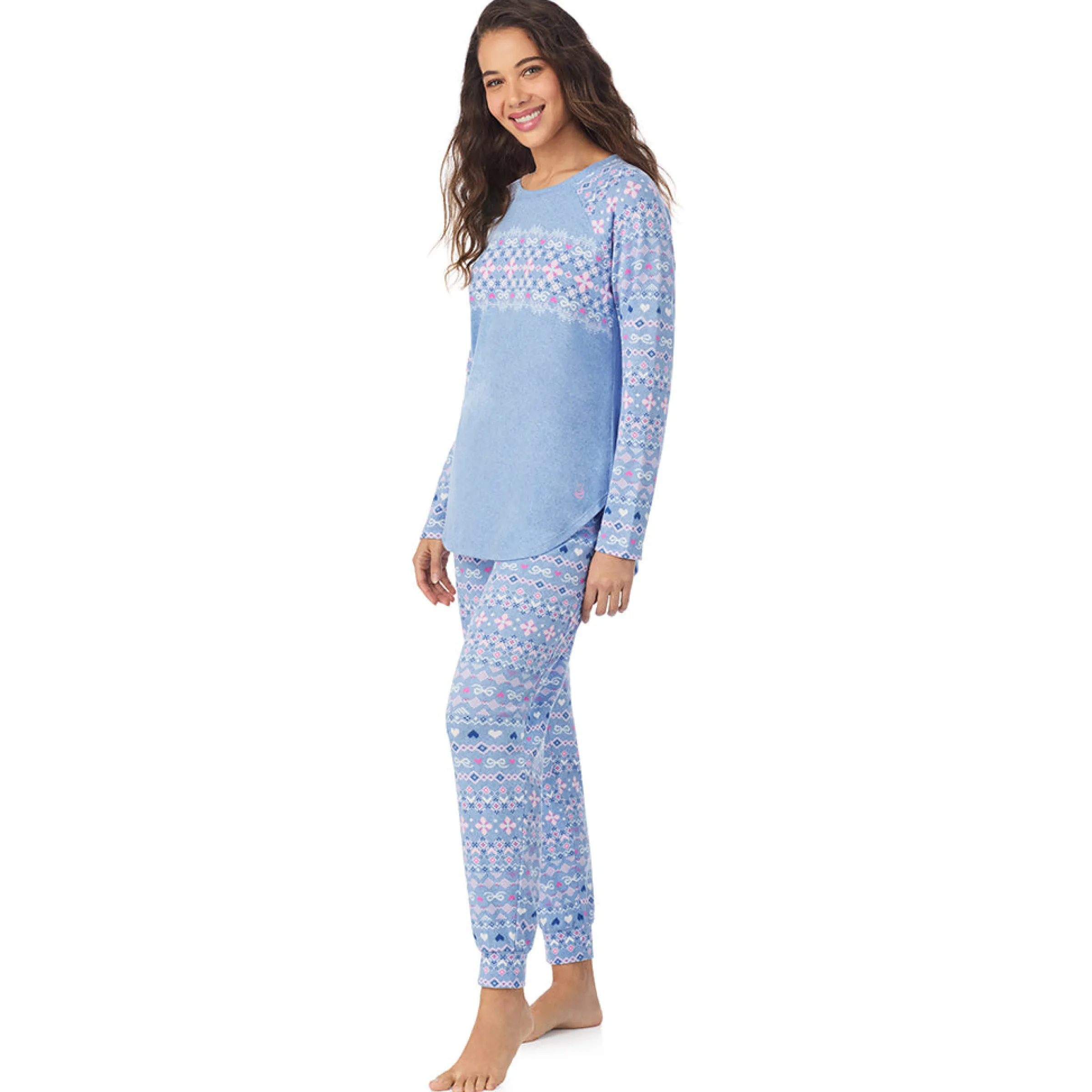 Hot Brushed Sweater Knit Long Sleeve Pajama Set Women Sleepwear|Long Sleeves