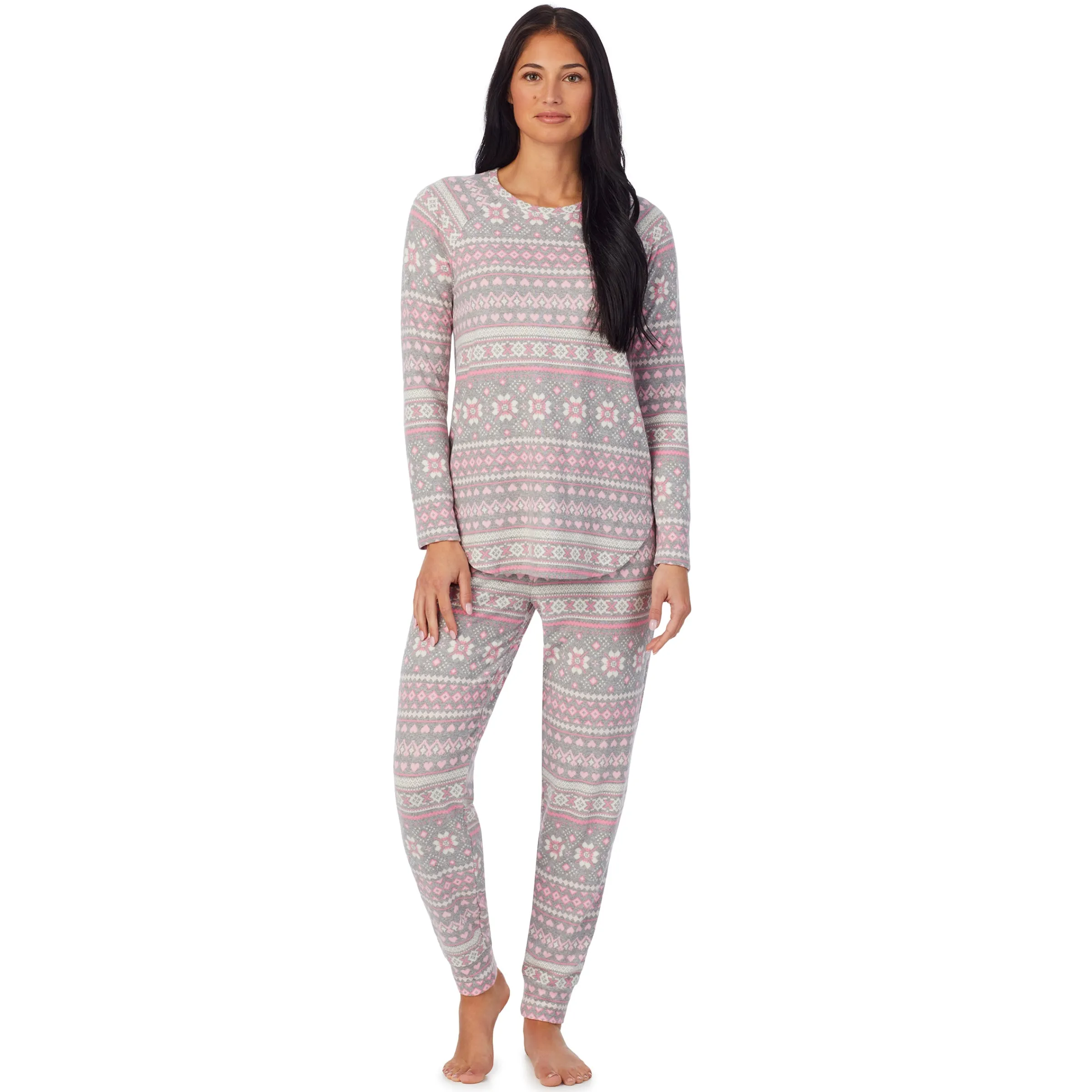 Hot Brushed Sweater Knit Long Sleeve Pajama Set Women Sleepwear|Long Sleeves
