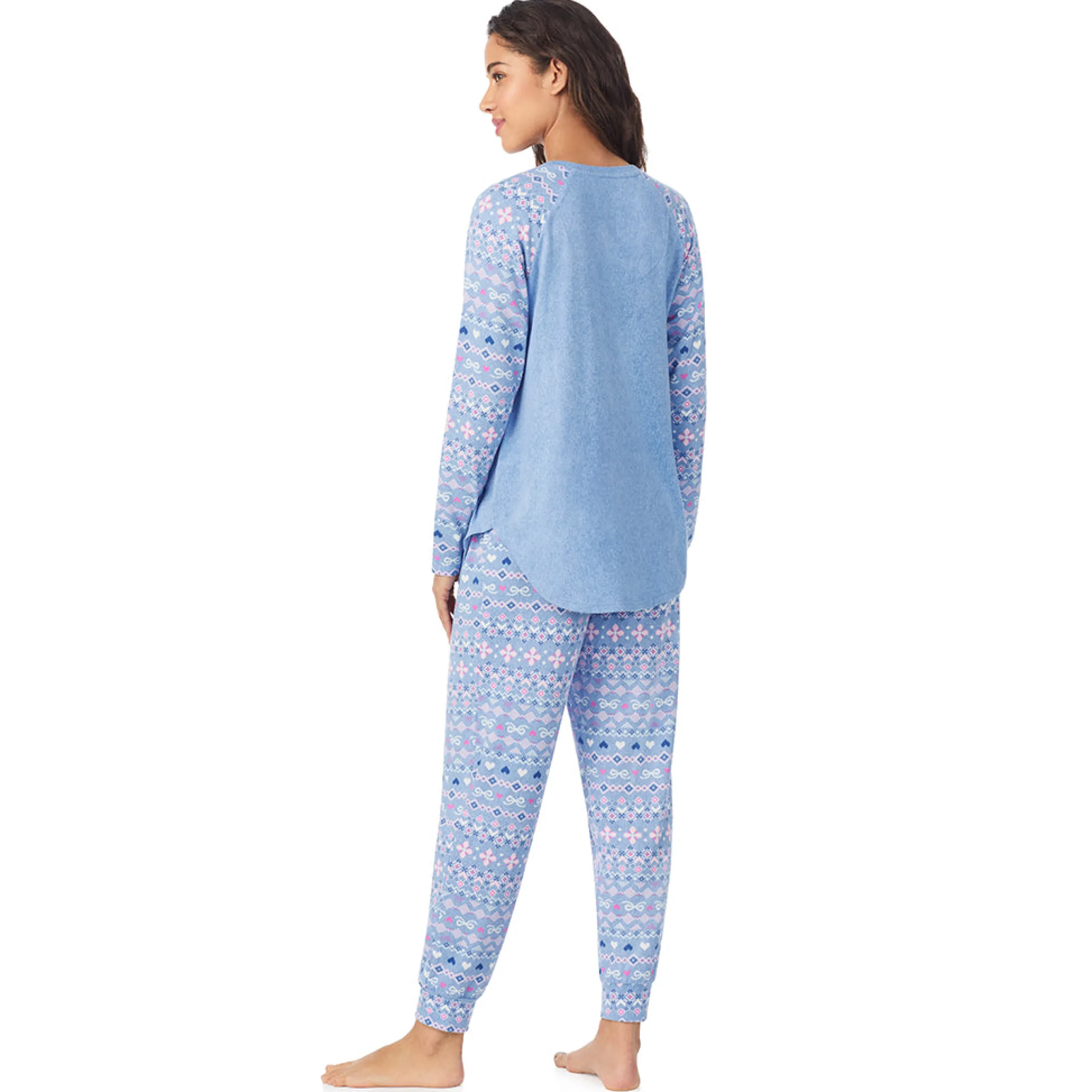 Hot Brushed Sweater Knit Long Sleeve Pajama Set Women Sleepwear|Long Sleeves