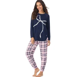 Hot Brushed Sweater Knit Long Sleeve Pajama Set Women Sleepwear|Long Sleeves