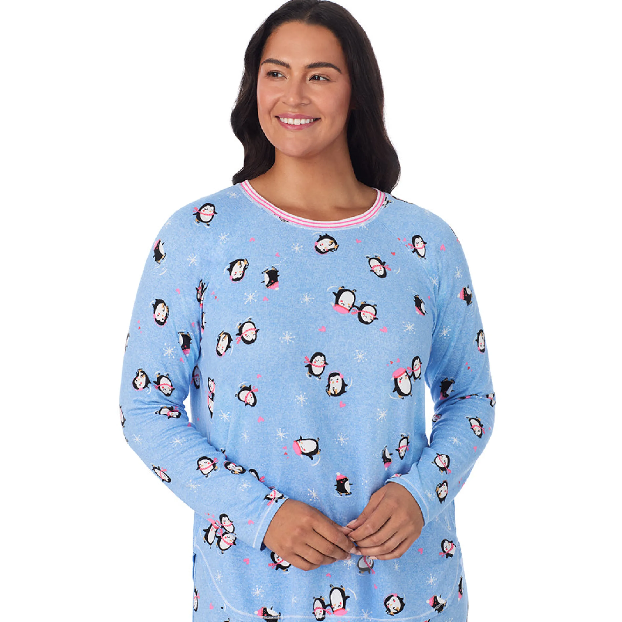 Discount Brushed Sweater Knit Long Sleeve Top with Jogger 2-Pc Pajama Set PLUS Women Sleepwear|Plus Size