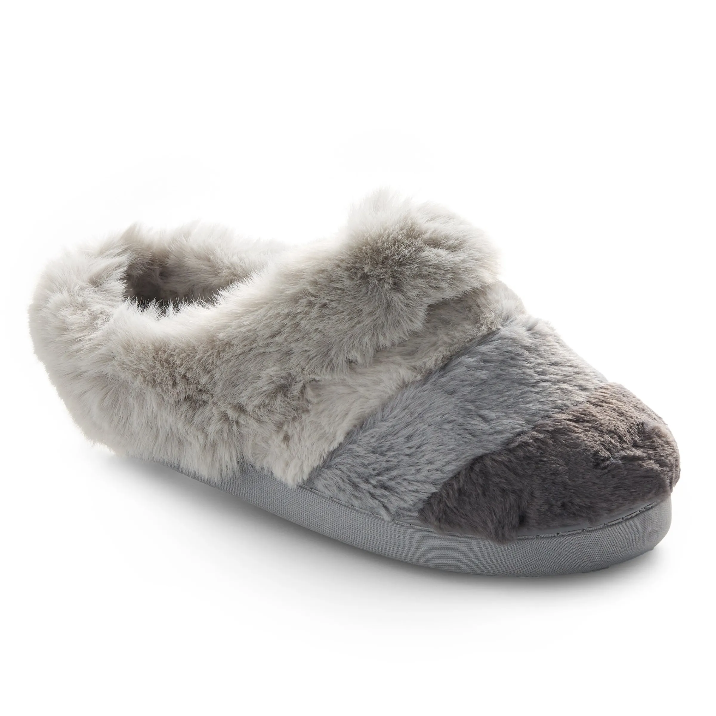Colorblock Faux Fur Clog Slipper Women Slippers|Women's Accessories