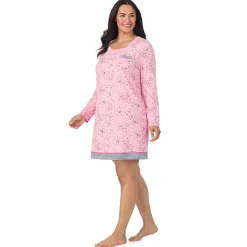 Discount Cotton Rich Long Sleeve Sleepshirt PLUS Women Sleepwear|Plus Size