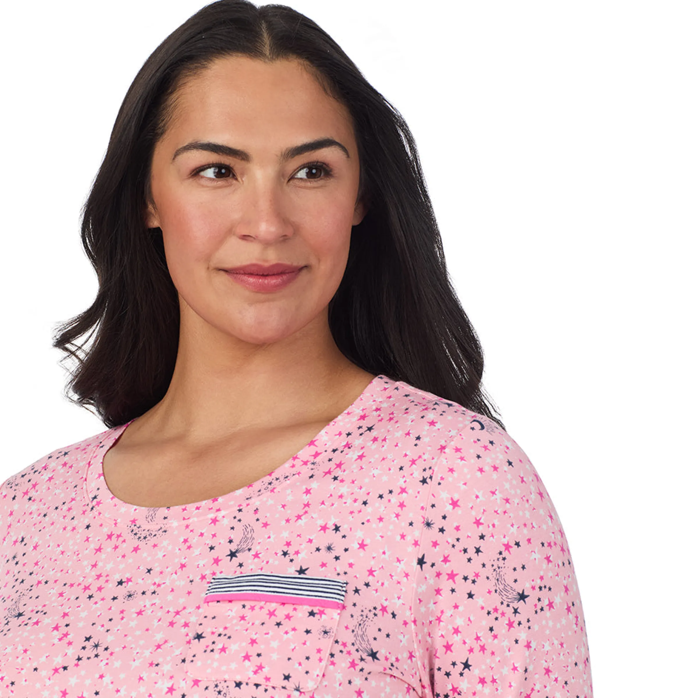 Sale Cotton Rich Long Sleeve Top with Pant Pajama Set PLUS Women Sleepwear|Plus Size