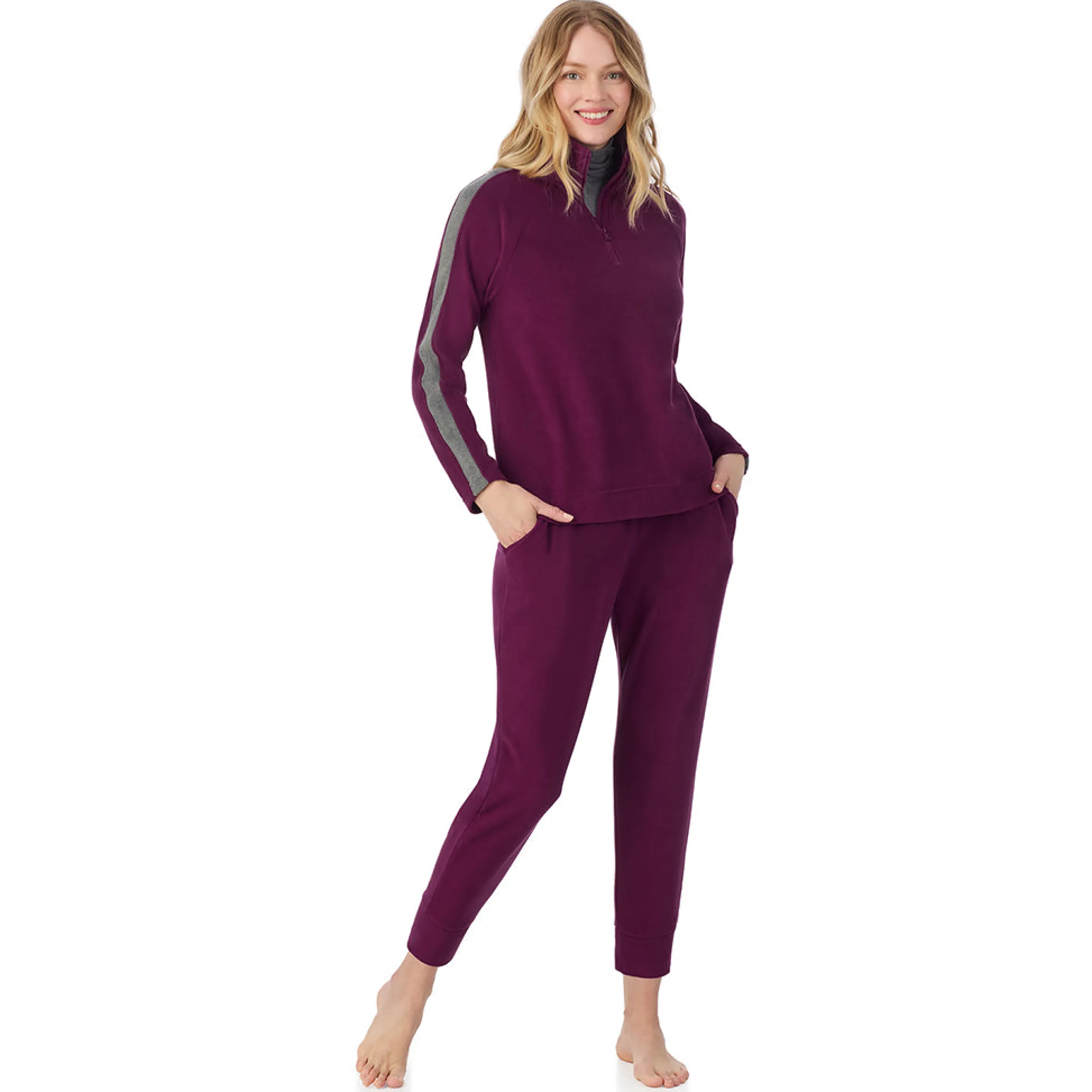 Outlet x Jennifer Lake Fleecewear with Stretch Cropped Jogger Women Bottoms