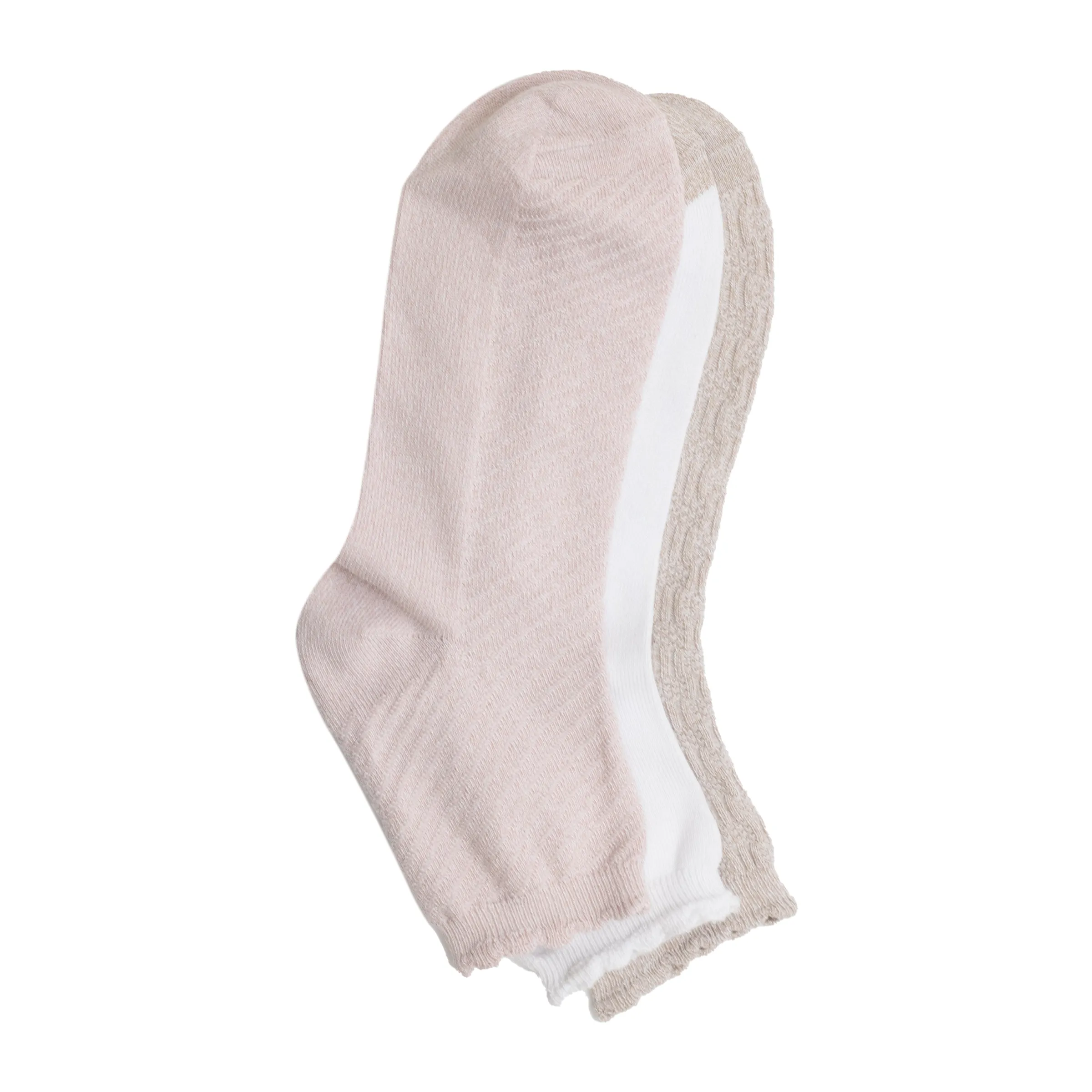 Clearance Diagonal Rib / Scallop Welt Anklet Sock 3-Pack Women Women's Accessories|Socks