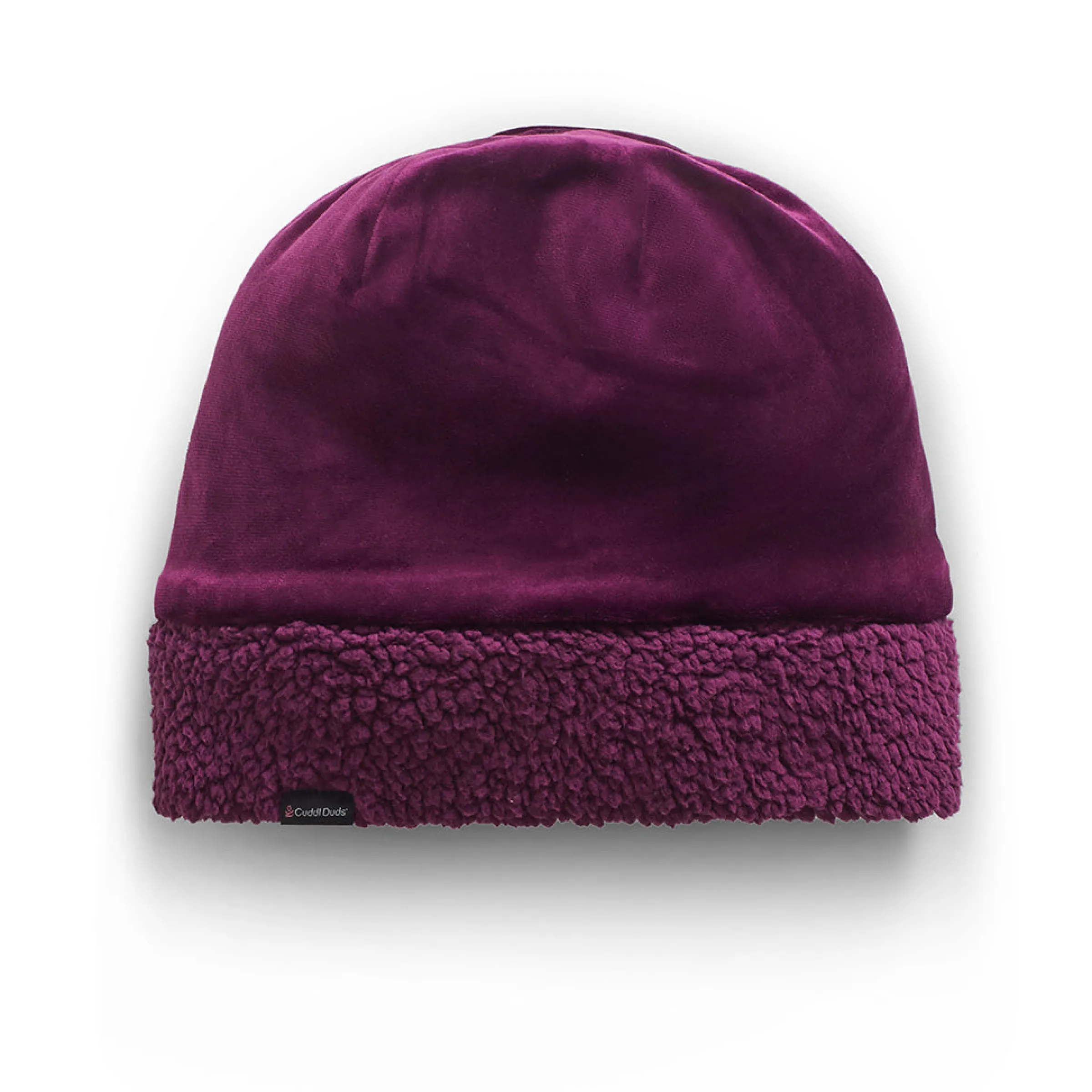New Double Plush Velour Hat with Sherpa Cuff Women Hats|Women's Accessories