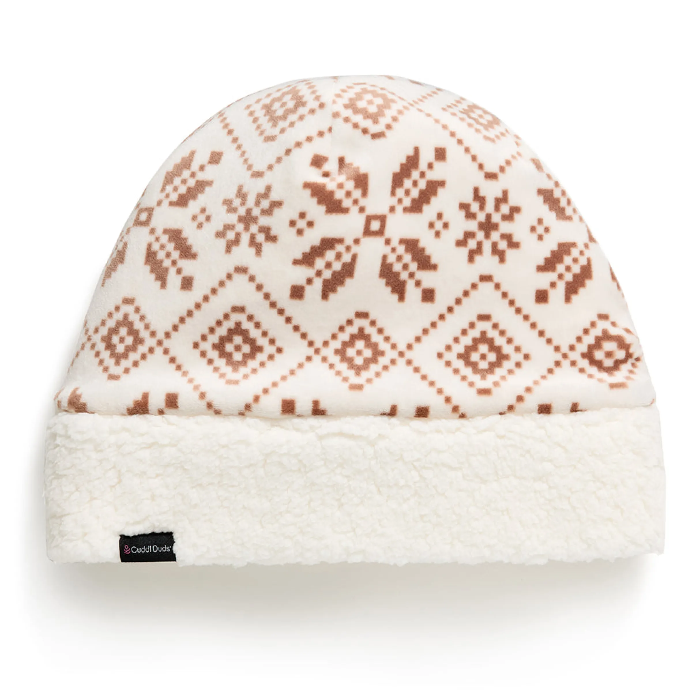 New Double Plush Velour Hat with Sherpa Cuff Women Hats|Women's Accessories