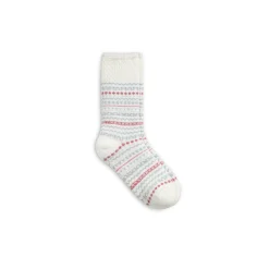 Online Fairisle Popcorn Cozy Lined Lounge Crew Sock Women Socks|Women's Accessories