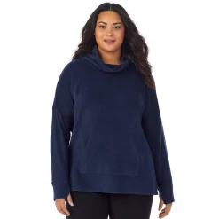 Online Fleecewear With Stretch Long Sleeve Tunic PLUS Women Plus Size|Lounge
