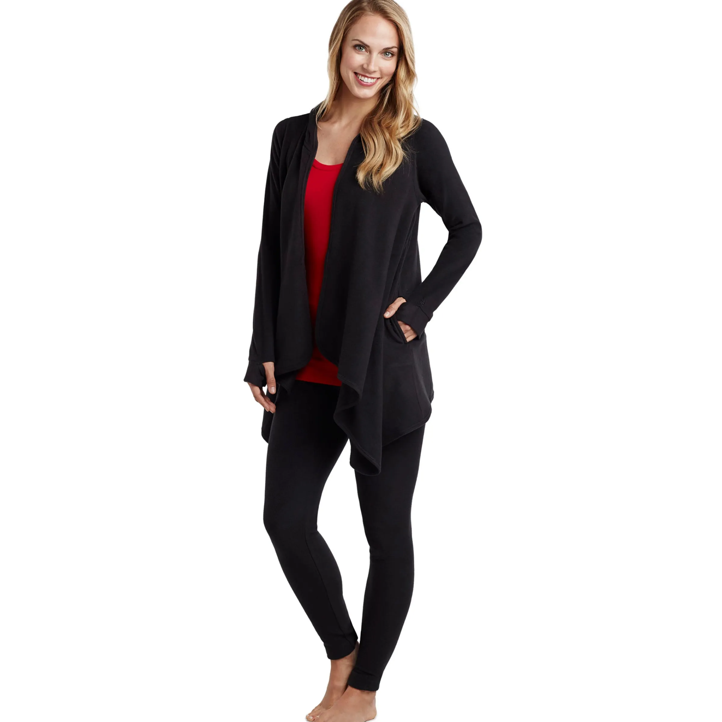 Discount Fleecewear With Stretch Long Sleeve Hooded Wrap Women Lounge|Wraps + Hoodies
