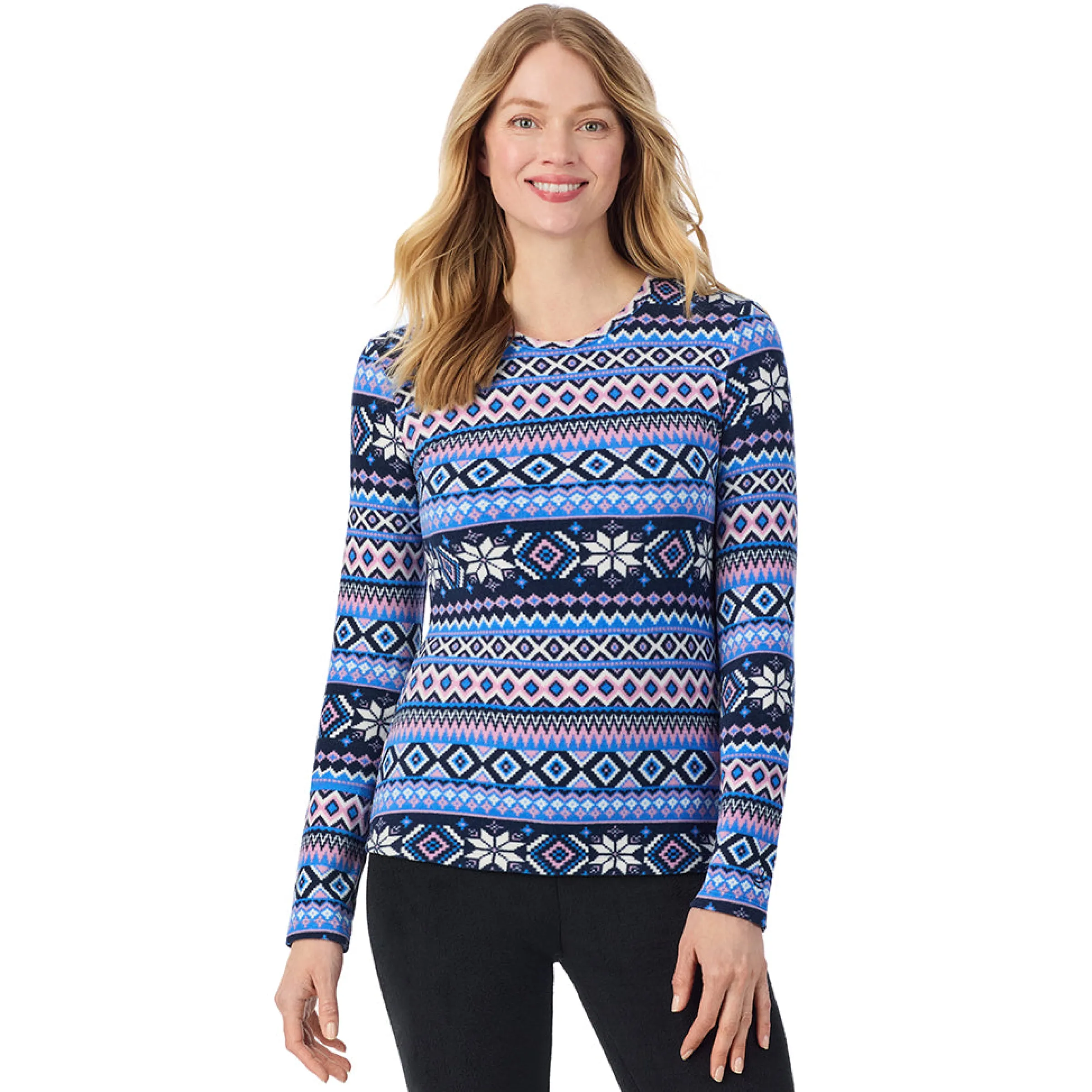 Fleecewear With Stretch Long Sleeve Crew TALL Women Petite + Tall|Long Sleeves