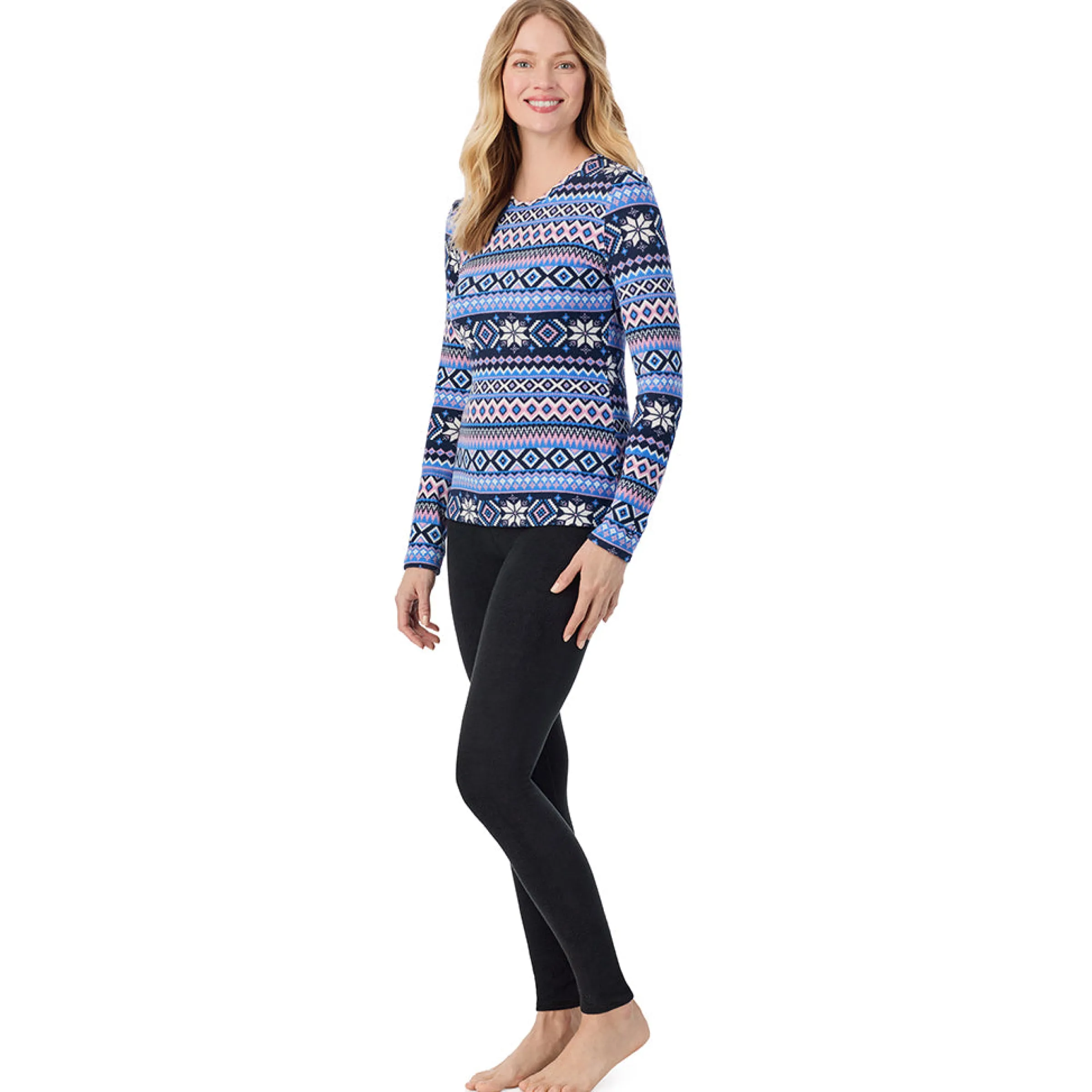Fleecewear With Stretch Long Sleeve Crew TALL Women Petite + Tall|Long Sleeves