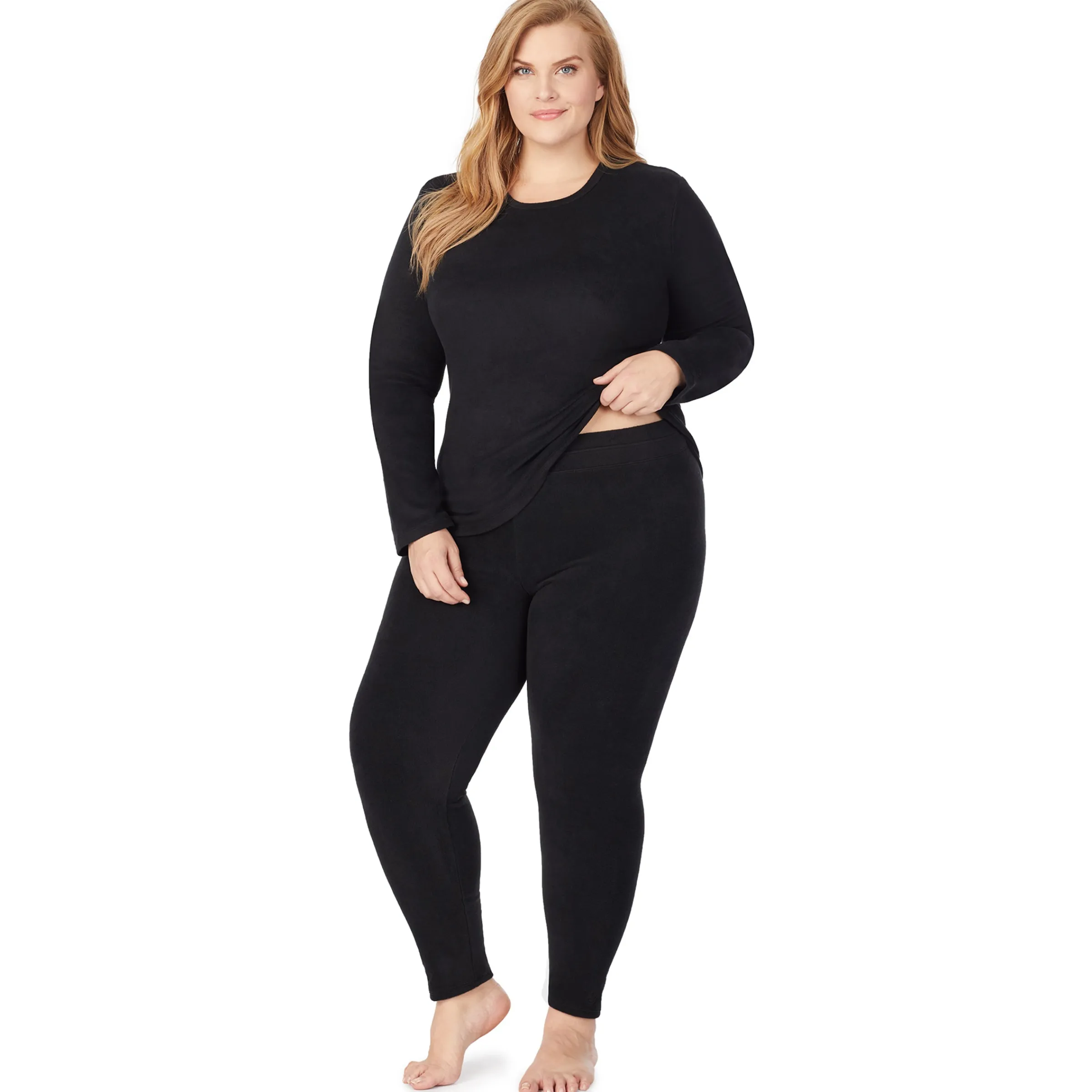 Online Fleecewear With Stretch Legging PLUS Women Plus Size|Bottoms