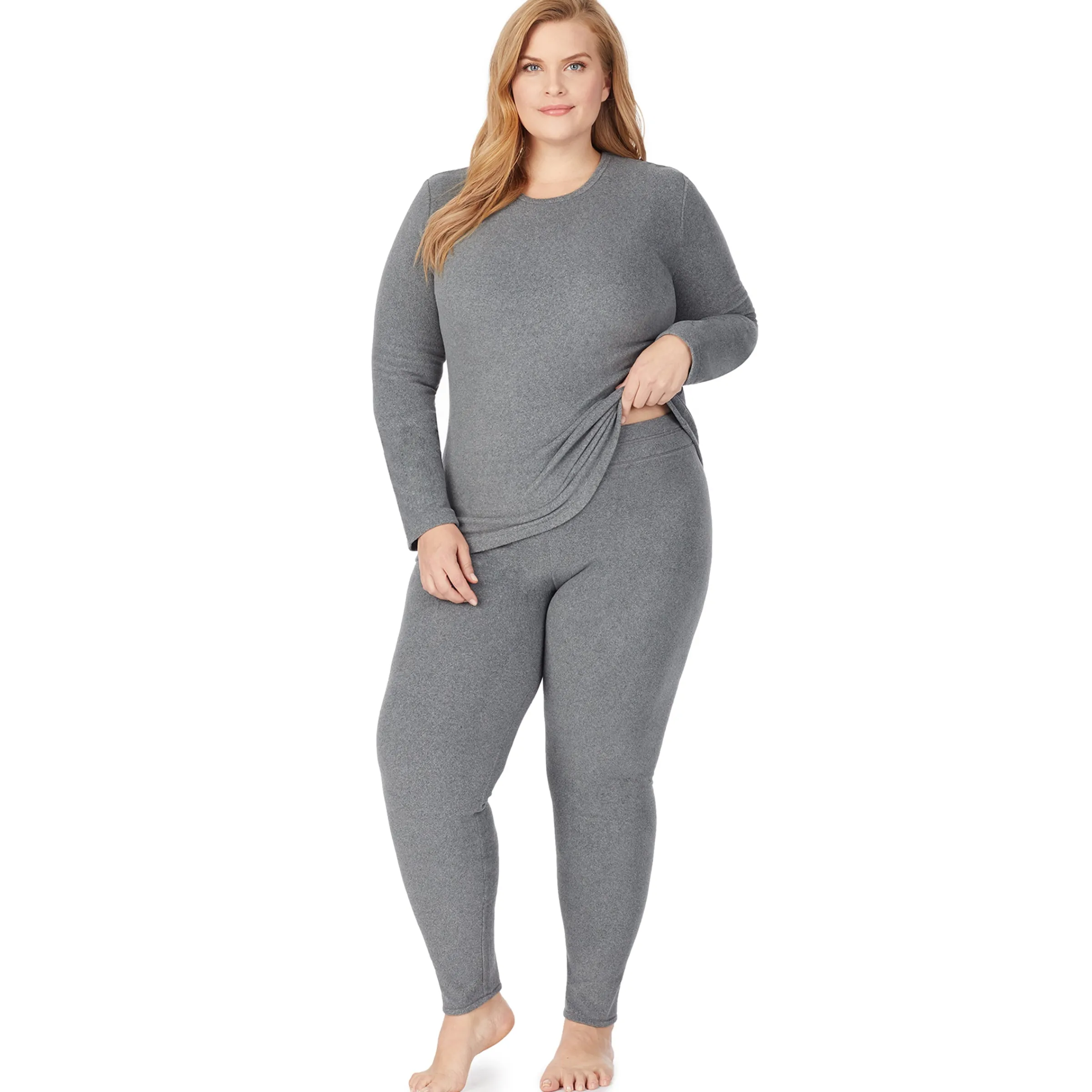 Online Fleecewear With Stretch Legging PLUS Women Plus Size|Bottoms