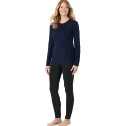 Outlet Fleecewear With Stretch Long Sleeve Crew Women Long Sleeves