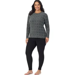 Hot Fleecewear With Stretch Long Sleeve Crew PLUS Women Plus Size|Long Sleeves