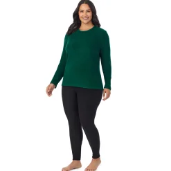 Hot Fleecewear With Stretch Long Sleeve Crew PLUS Women Plus Size|Long Sleeves