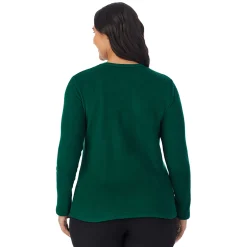 Hot Fleecewear With Stretch Long Sleeve Crew PLUS Women Plus Size|Long Sleeves
