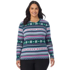 Hot Fleecewear With Stretch Long Sleeve Crew PLUS Women Plus Size|Long Sleeves