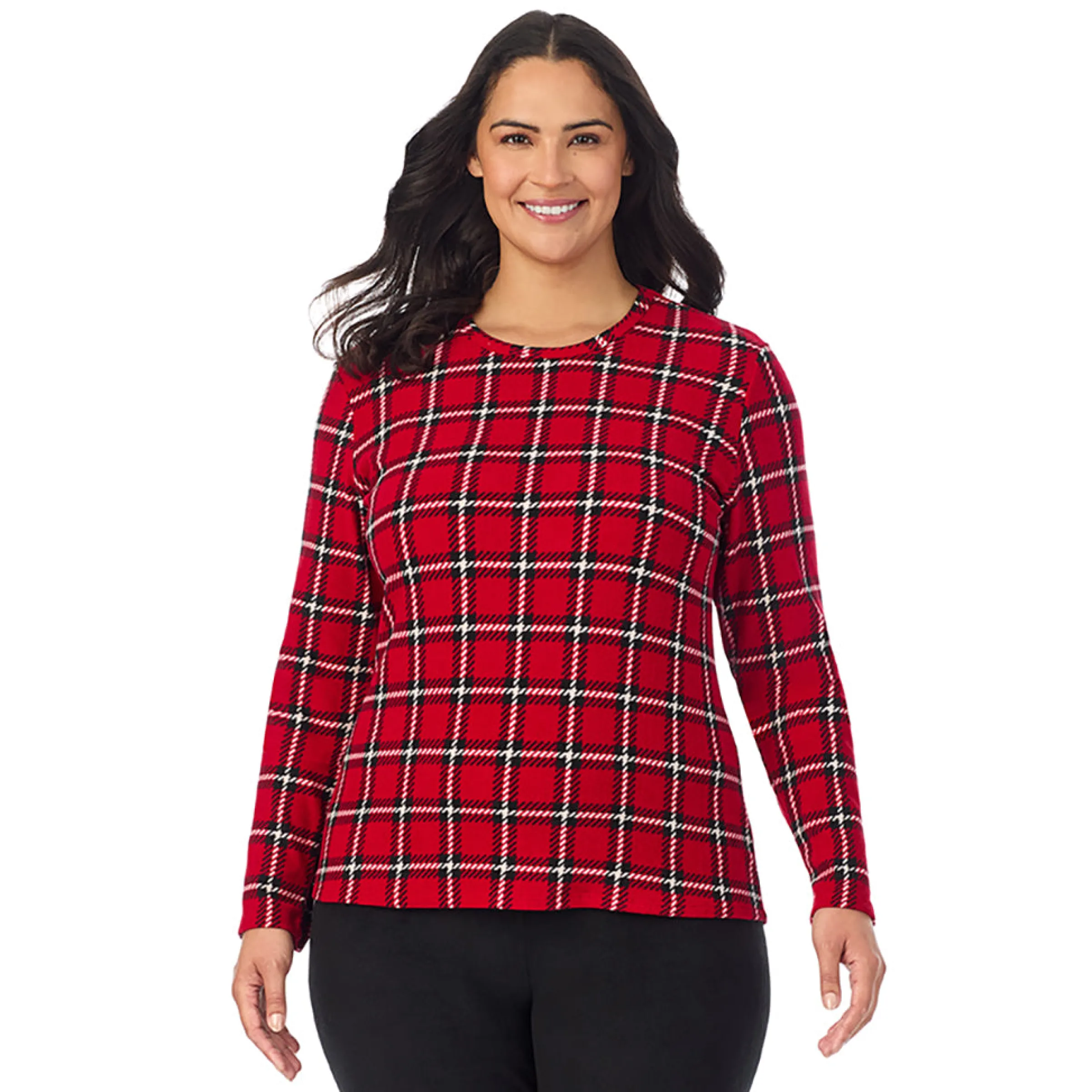 Hot Fleecewear With Stretch Long Sleeve Crew PLUS Women Plus Size|Long Sleeves