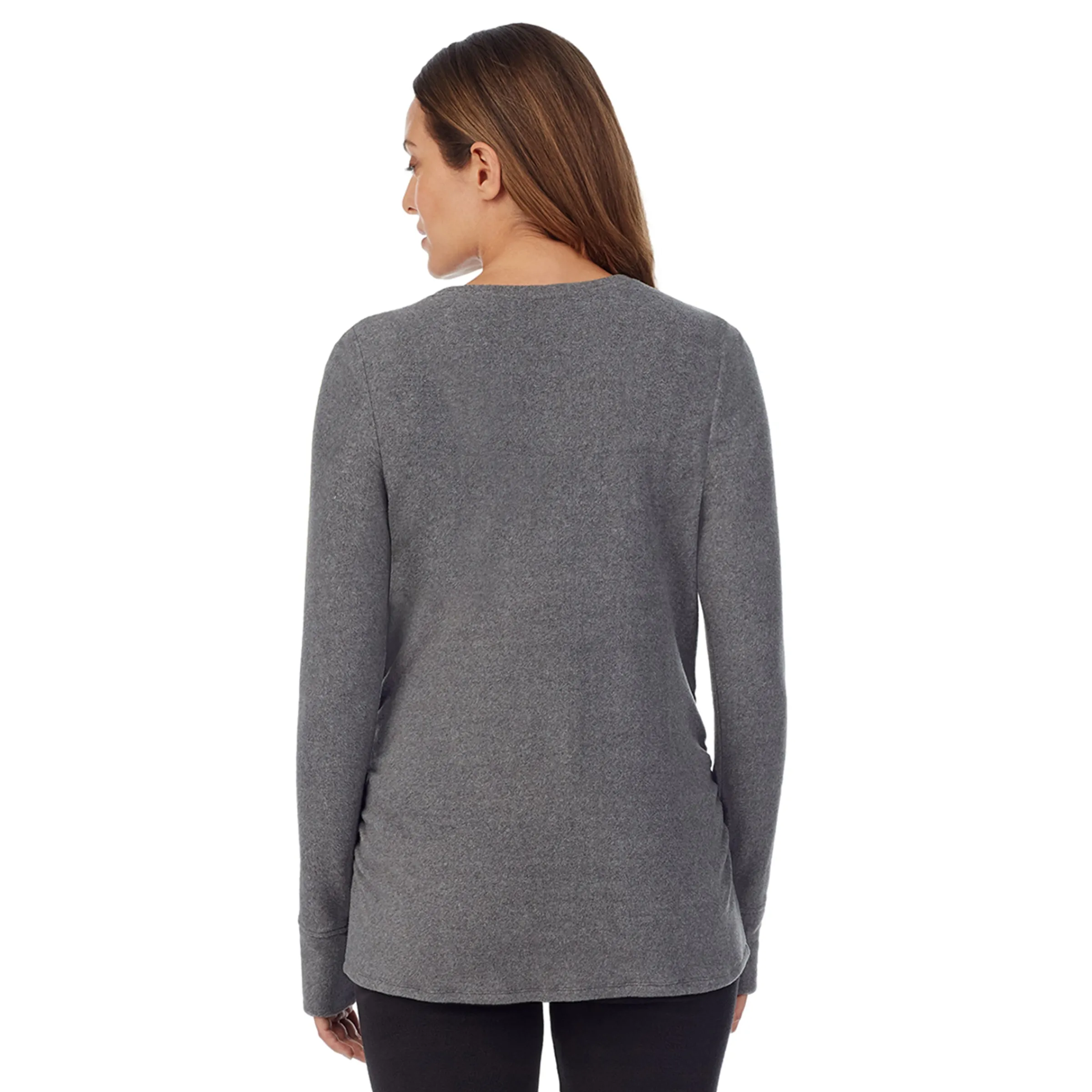 Sale Fleecewear With Stretch Maternity Snap Front Crew Women Maternity|Long Sleeves