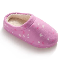 Sale Girls Printed Butterfly Fleece Clog Slipper Slippers
