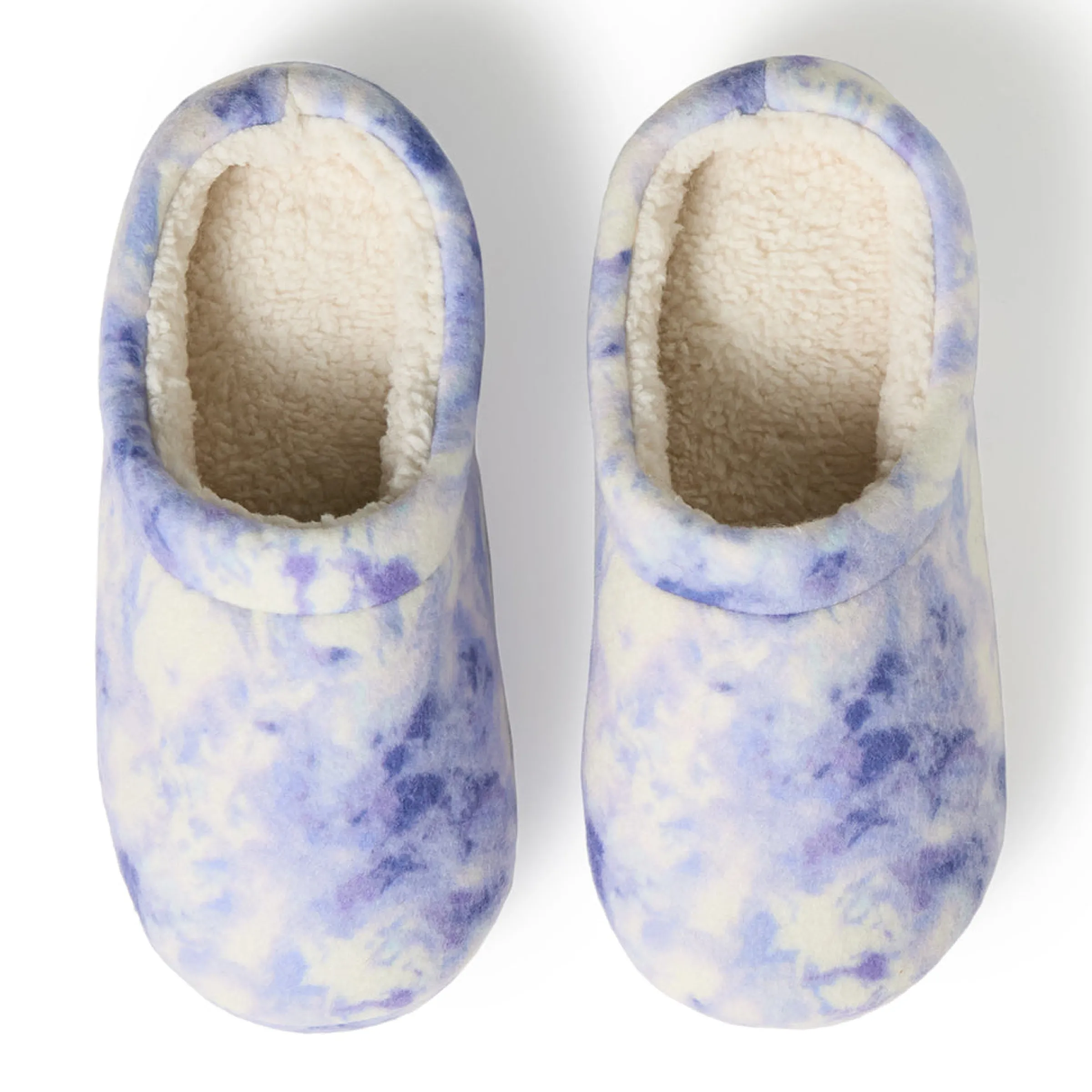 New Girls Printed Tie Dye Fleece Clog Slipper Slippers