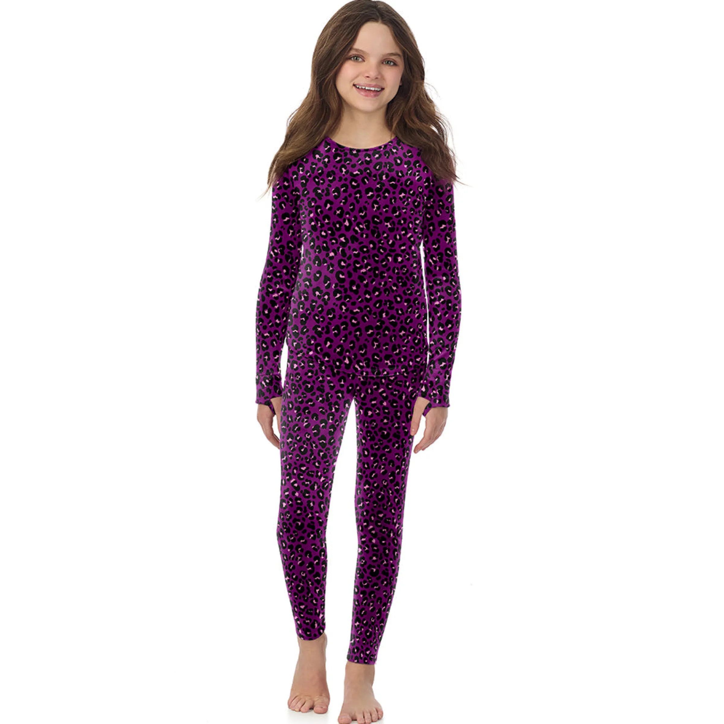 Outlet Girls Proplush Velour 2pc. Long Sleeve Crew & Pant Set Kids Girls Sets