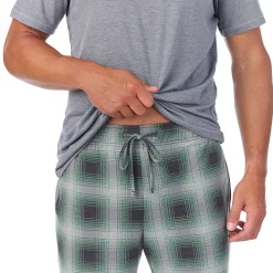 New Mens Classic Short Sleeve Crew Neck Tee and Pajama Short 2-pc Set Sleepwear
