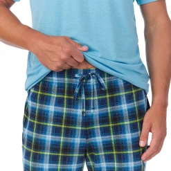 New Mens Classic Short Sleeve Crew Neck Tee and Pajama Short 2-pc Set Sleepwear