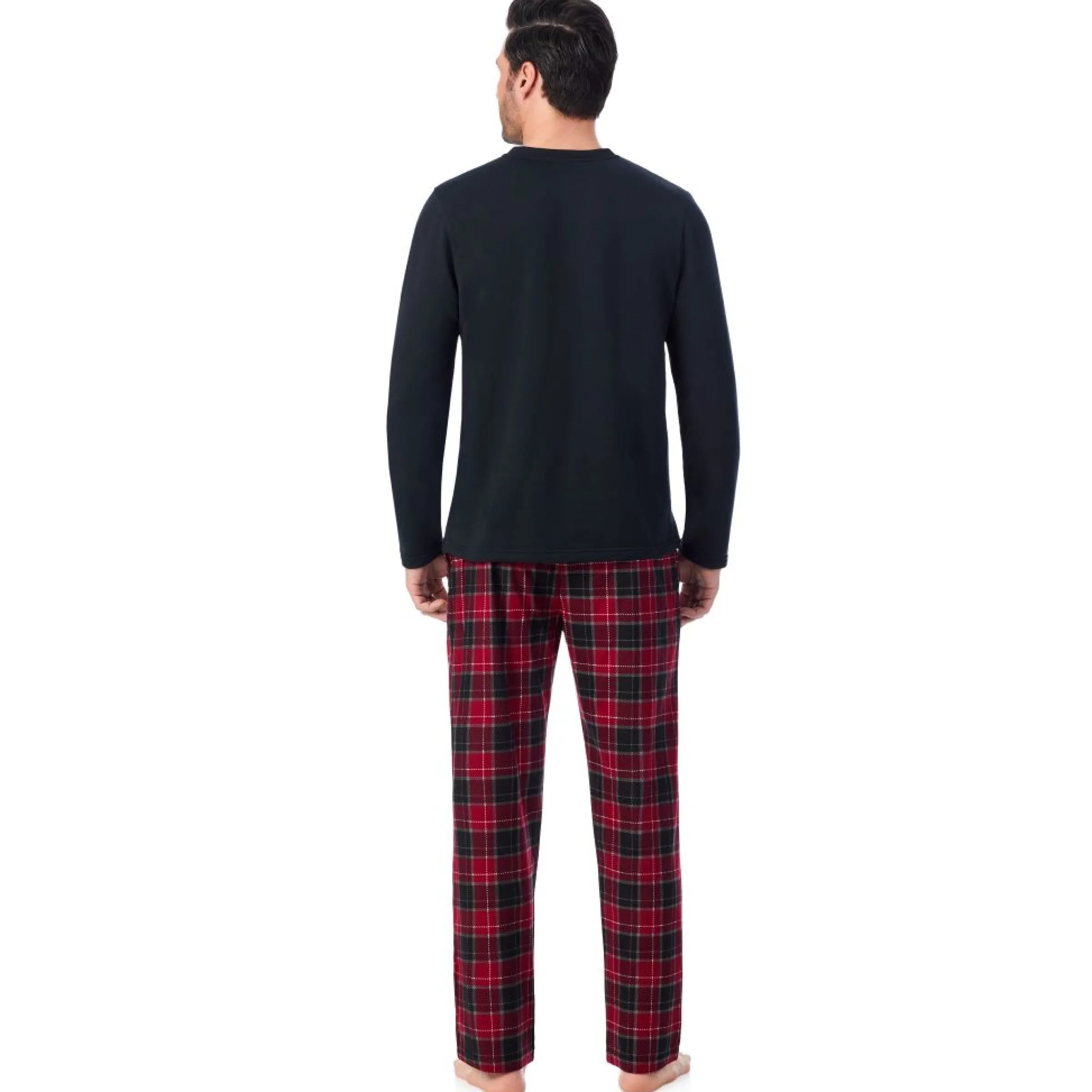 Best Mens Cozy Lodge Long Sleeve Crew and Pajama Pant 2-Pc Set Sleepwear|Pants
