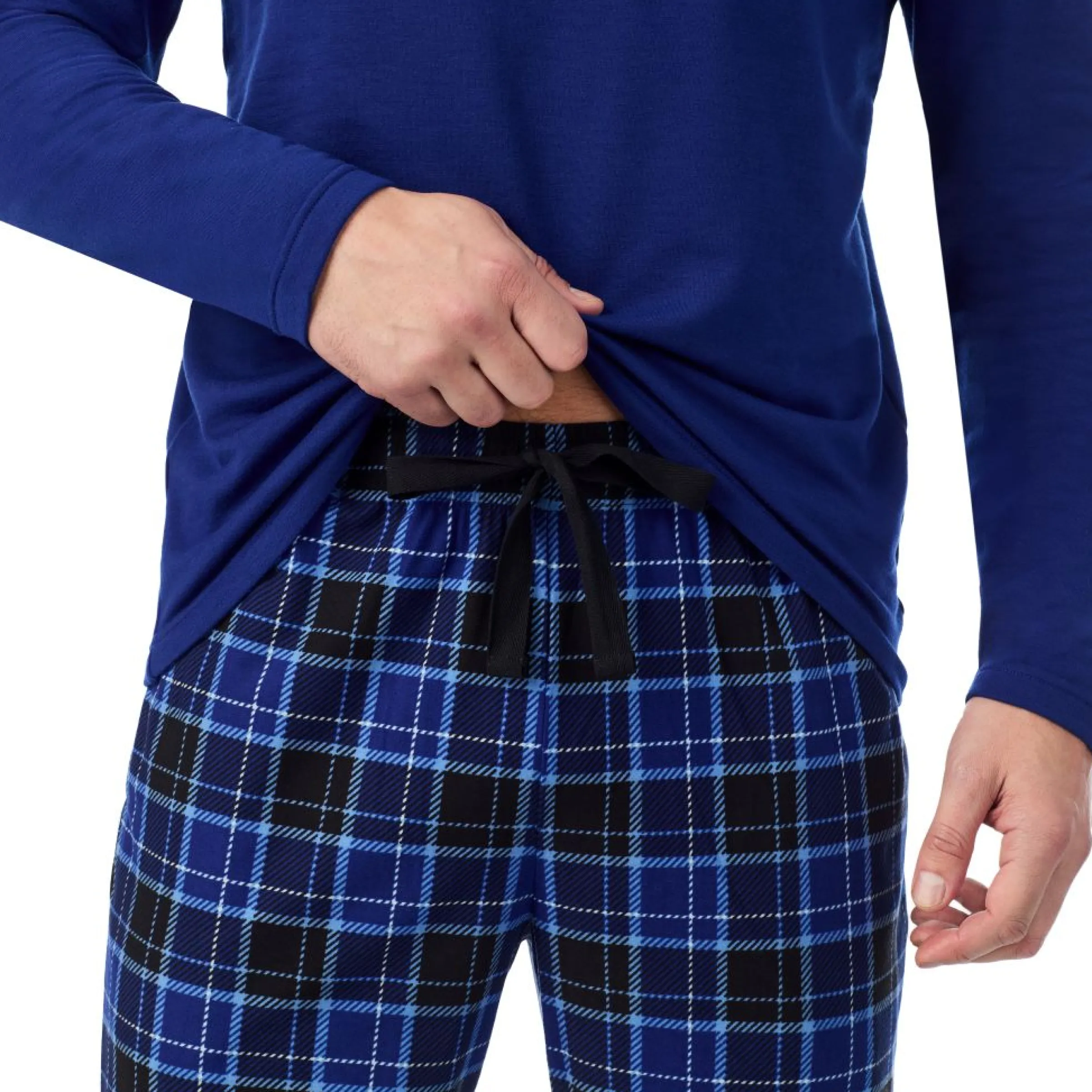 Best Mens Cozy Lodge Long Sleeve Crew and Pajama Pant 2-Pc Set Sleepwear|Pants