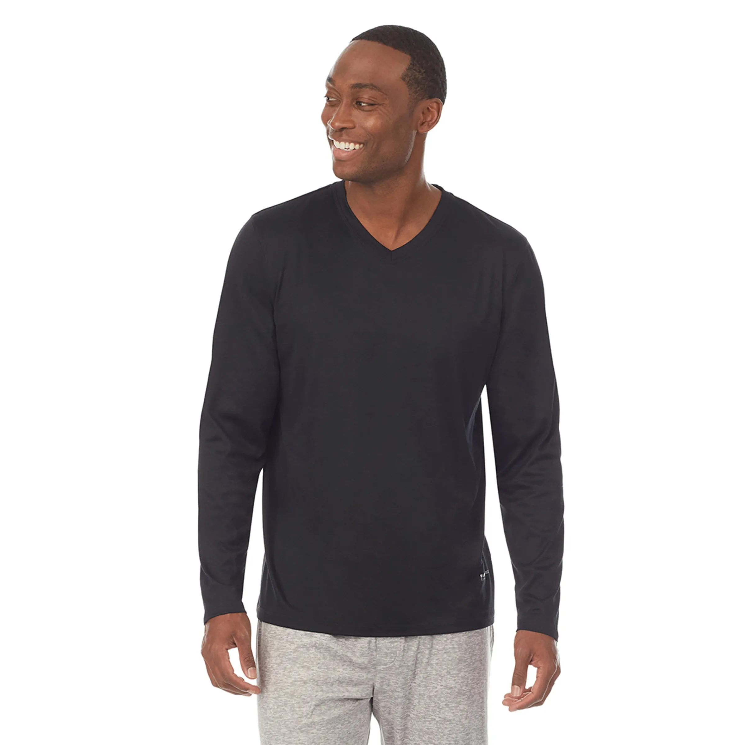 Online Mens Far-Infrared Enhance Sleep Long Sleeve V-Neck Top Sleepwear|Tops