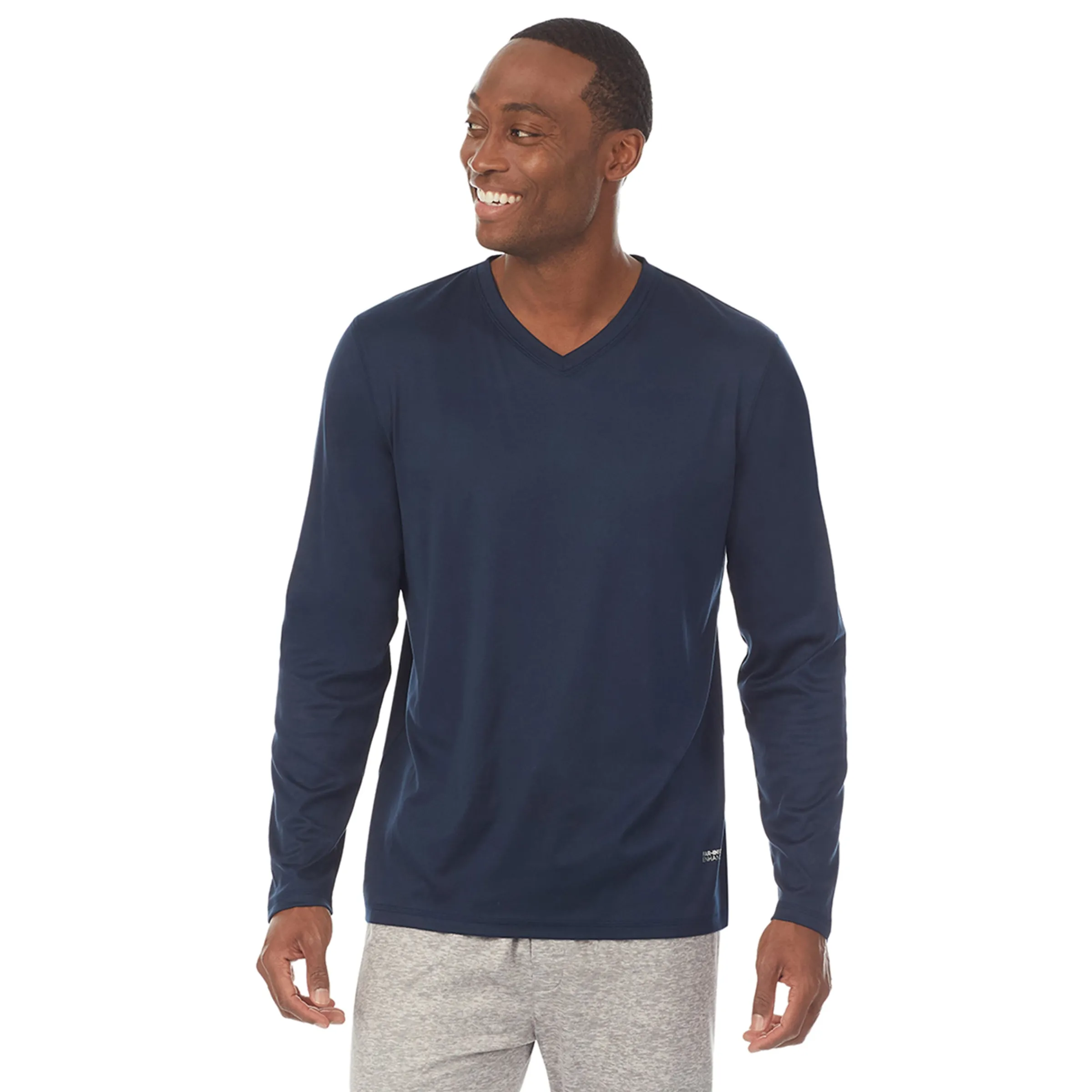 Online Mens Far-Infrared Enhance Sleep Long Sleeve V-Neck Top Sleepwear|Tops