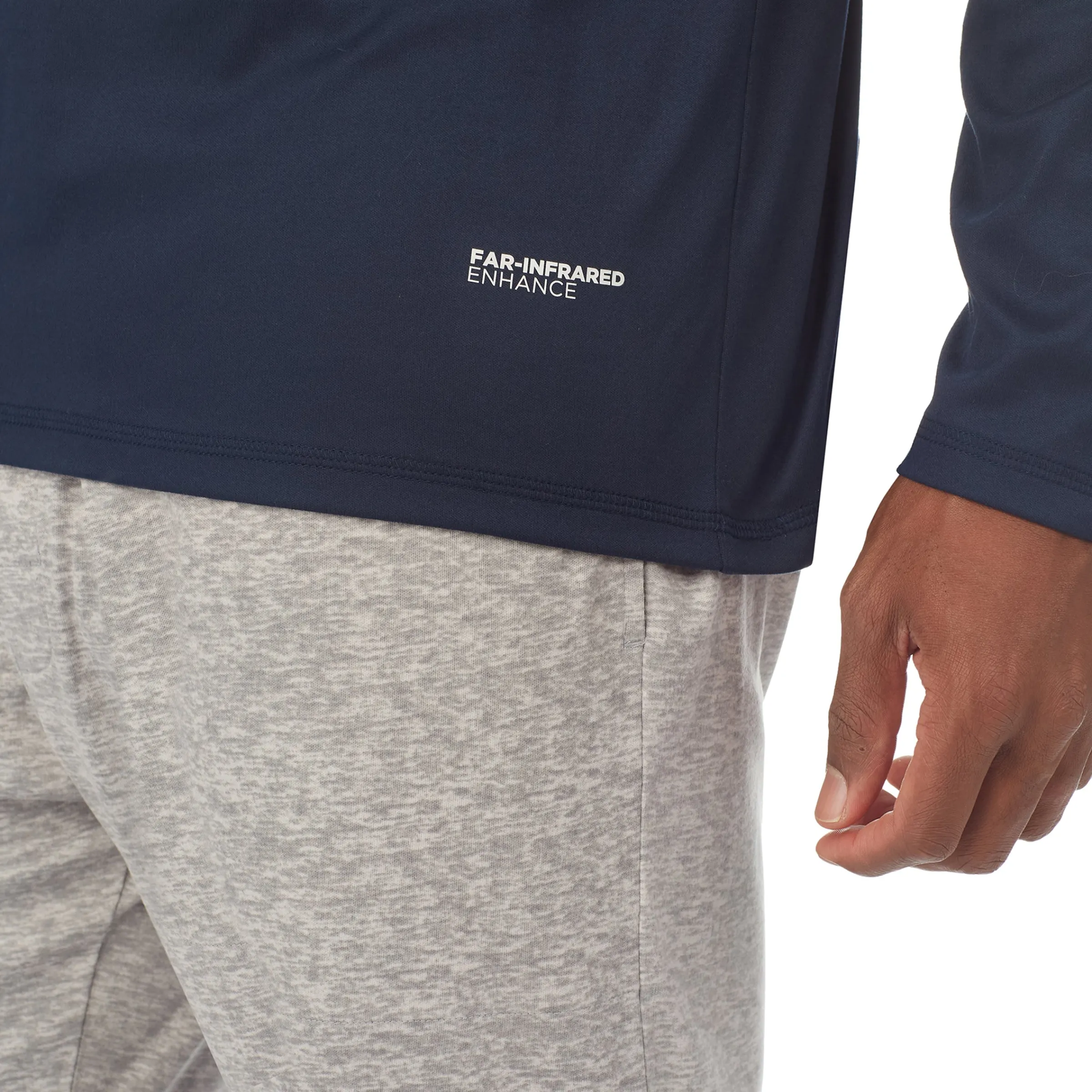 Online Mens Far-Infrared Enhance Sleep Long Sleeve V-Neck Top Sleepwear|Tops