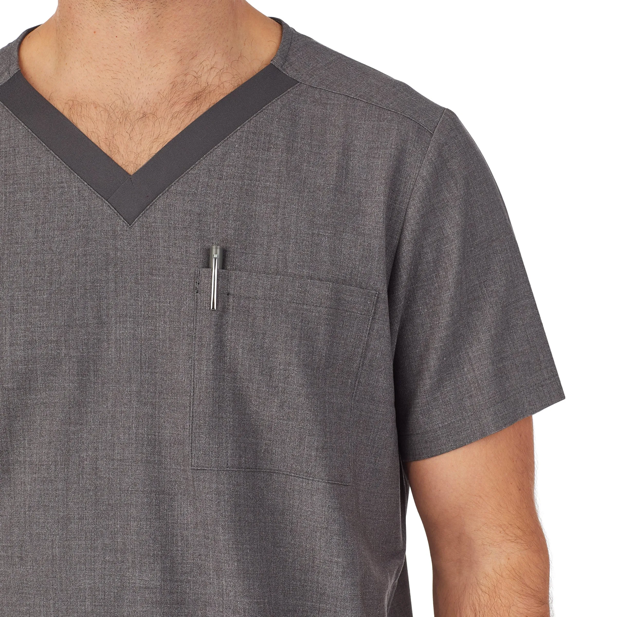 Clearance Mens Scrub V-Neck Top with Pockets Scrubs|Mens Scrubs